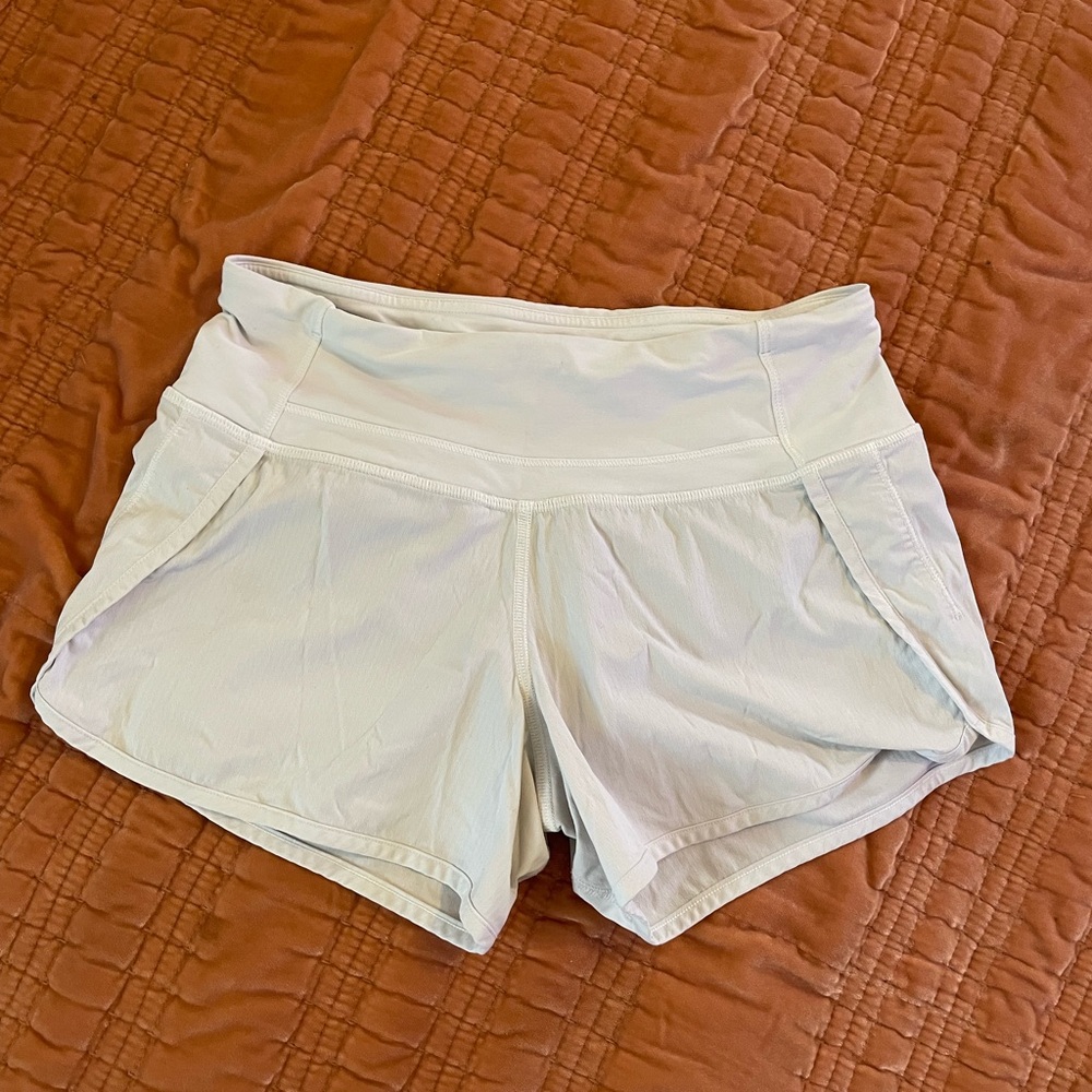Lululemon Athletica White Athletic Shorts - Picture 1 of 4